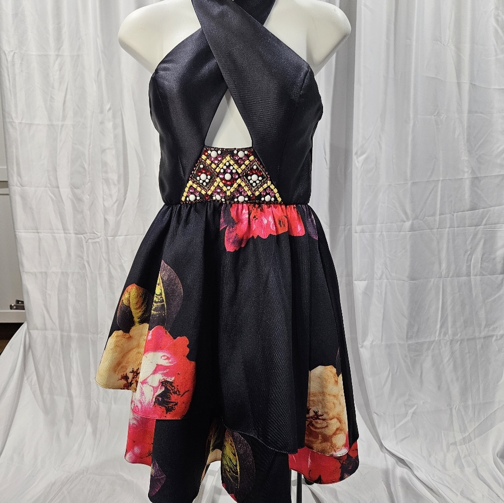 Rachel Allan Homecoming Beaded Halter Dress 4